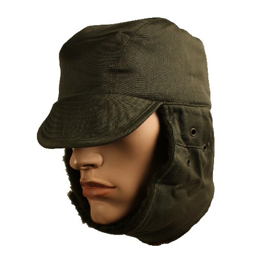 Olive French Army Winter Cap