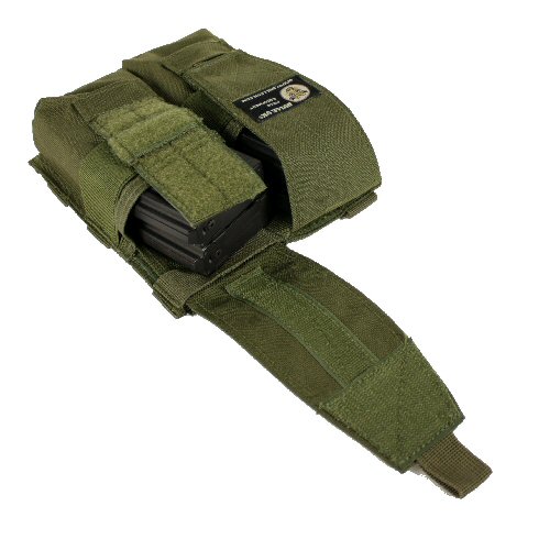 Olive Bulle MOLLE Adjustable M4 Double Mag Pouch